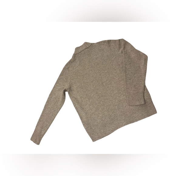 Patrick James Sweaters Full Double Zip Cardigan Teak Lambswool Band Collar Sz L - Picture 7 of 8